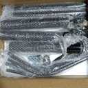 Metal Coat Rack Freestanding, Sturdy Coat Rack Stand with Natural Marble Base, Modern Black Coat Racks Tree Hats Hanger Holder Stand for Entryway, Hallway, Office(12 Hooks)