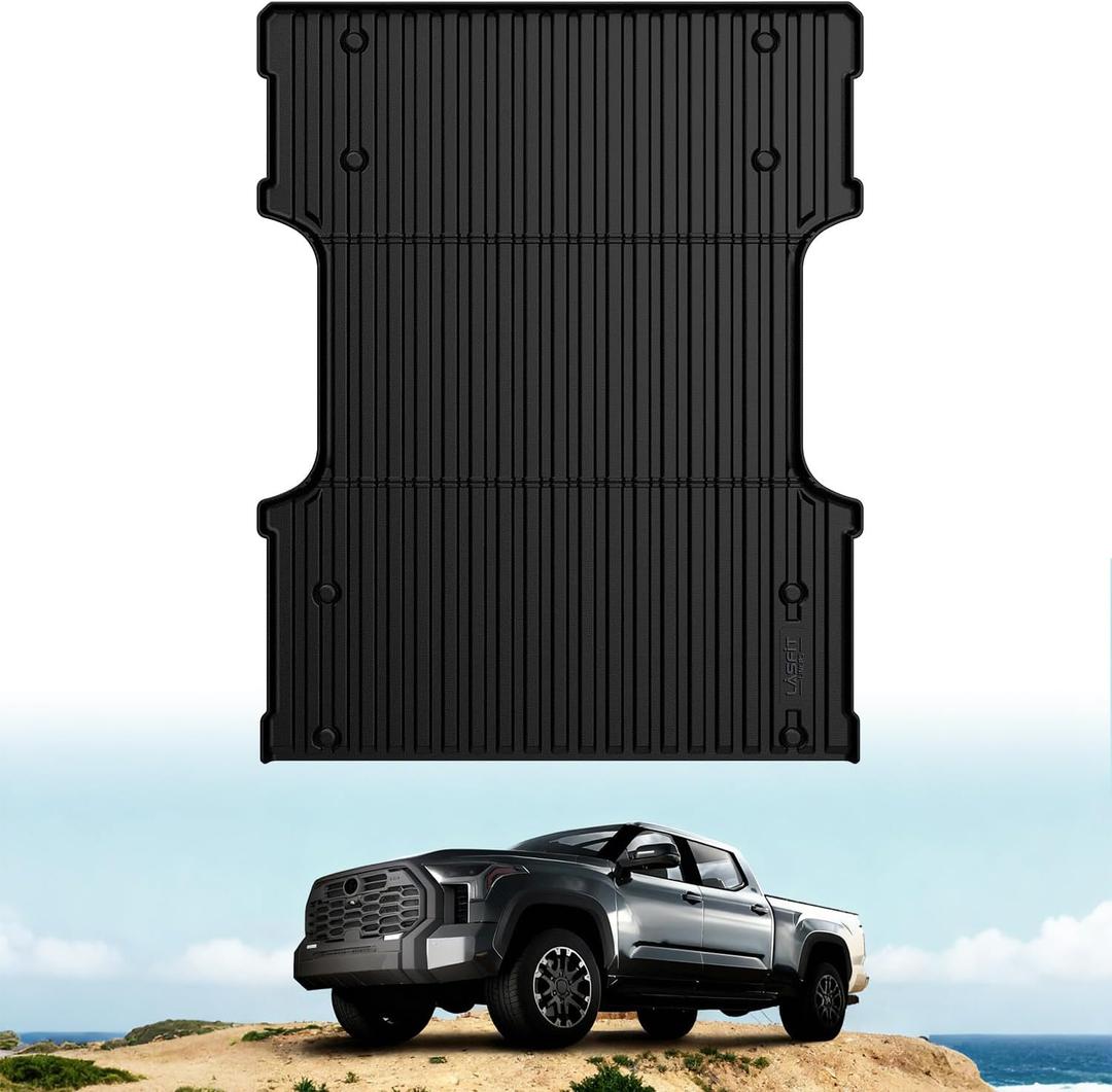 LASFIT Bed Mat for Toyota Tundra 2022-2026 6.5FT/6.5' Truck Bed, All Weather 6.5 FT Bed Liner for Toyota Tundra 2026 2025 2024 2023 2022 Accessories TPE Trunk Mat Cargo Mat (Not Fit Drop-in Liners)