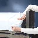 Plastic Contoured Mattress Cover with Elastic Bound Corners Fits Snugly Over The Top of Mattress
