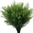 XLFAQXM Artificial Plants Flowers Grass Shrubs 4 Pack No Fade Faux Plastic Flowers Outdoor for Farmhouse Garden Porch Patio Indoor Wedding Decoration Greenery Fake Plants uv Resistant