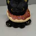 Black Cat Plush, 8inch Donut Black Cat Stuffed Animal Cute Plushies Toys for Girls Kids Boys, Kawaii Kitten Plushie for Kids Adult Valentine's Day Birthday Gift