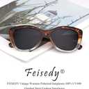 FEISEDY Polarized Vintage Sunglasses American Womens Square Jackie O Cat Eye Sunglasses B2451