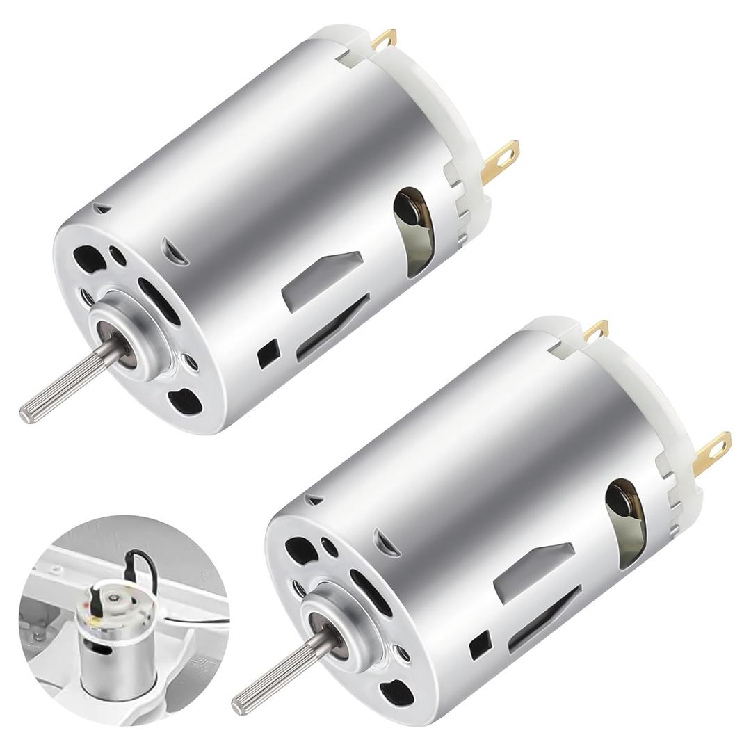 Saillong 2 Pcs 12V DC Fan Motor Compatible with Ventline BVD0218-00, RV Vent Motor Compatible with Ventline Ventadome Lids and Accessories, Round Shaft for RV Bathroom Roof Exhaust Fan Accessories