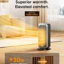 DREO Quiet Space Heater, 1500W Portable Heaters for Indoor Use with Remote, 70° Oscillation, Fast and Safety Electric PTC Ceramic for Desk Office Bedroom, 12H Timer,Silver