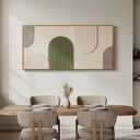 Large Framed 3D Boho Abstract Wall Art for Living Room, Horizontal 60x30 In