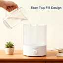 MegaWise Healthy Top-Refill Cool Mist Humidifiers for Bedroom, 24dB Ultrasonic Air Vaporizer with Water Filter for Baby [PP Material], Colorful Night Light, 1 Gal Essential Oil Diffuser, Auto Shut Off