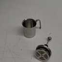 Manual Milk Frother 14oz/400ml Stainless Steel Frothing Pitcher With Handle for Latte Cappuccino Foam