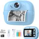 Kids Instant Print Camera,1080P Video Instant Camera for Kids with 32GB SD Card, Toy Camera Christmas Birthday Gift for Girls Boys Age 3 4 5 6 7 8 9 10, Christmas Stocking Stuffers,Blue