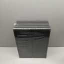 Pinkpum 5 Pack Folding Closet Organizers - Stackable Plastic Drawer Basket for Clothing, Shelf Storage Container for Closet, Wardrobe, Bedroom, Bathroom, Office (Black)