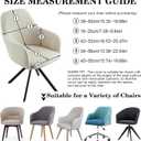 2 Pack Stretch Chair Covers with Arms, Light Gray Slipcovers for Curved Back Office & Dining Chairs, Universal Washable Seat Protector (Light Gray)