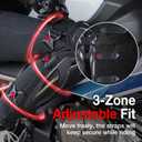 Scoyco Motorcycle Knee and Shin Guards Motocross Knee Pads Adjustable TPU Protective Gear for Road Cycling (Black, L)