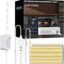 Warm White 2700K Smart COB LED Strip Light 9.85ft with Radar Motion Sensor, WiFi APP Control Dimmable Flexible LED Tape Light Timed for Google Home Alexa for Cabinets,Home&Office DIY Lighting