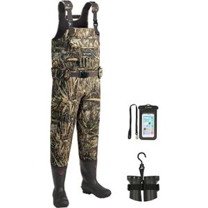 TIDEWE Chest Waders, Hunting Waders for Men with 800G Insulation, Waterproof Neoprene Bootfoot Wader, Realtree Max 7, Size 8