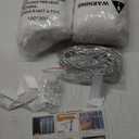 Fomcet Ivory Backdrop Curtains with Lights String 10X10FT Polyester Fabric & Tulle Curtains Backdrop Drapes for Back Drop Photoshoot Baby Shower Birthday Party Decor 2 Panels 5x10FT