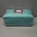 MOONQUEEN 6 Pack Premium Hand Towels - Quick Drying - Microfiber Coral Velvet Highly Absorbent Towels - Multipurpose Use as Hotel, Bathroom, Shower, Spa, Hand Towel 16 x 28 inches (Aqua Green)