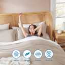 Nestl Linen Duvet Cover Queen Size - Soft Double Brushed Queen Duvet Cover Set, 3 Piece, with Button Closure, 1 Duvet Cover 90x90 inches and 2 Pillow Shams