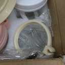 4 Pack Overnight Oats Containers with Lids and Spoons, 16 oz Glass Mason Jars with Airtight Lids, Overnight Oats Jars for Milk, Cereal, Fruit (Light Colors)