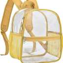 Oraben Clear Backpack for Stadium Events, Stadium Approved 12 x 6 x 11, Small Clear Backpack for Concerts School Works, Fast Security Check, Waterproof PVC, Adjustable Straps, Women Men
