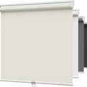 MYshade Blackout Cordless Roller Shades, Room Darkening Free-Stop Roll Up Blinds for Windows, Pull Down Blocking Blind for Home and Office, Easy to Install, 52" W X 72" H, Beige
