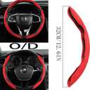 Premium Suede Car Steering Wheel Cover, Non-Slip Segmented, Suitable for Car, SUV, Truck, O/D Shape, 14.5-16inches Steering Wheel Protector,Universal Auto Accessories (red, 2pcs)