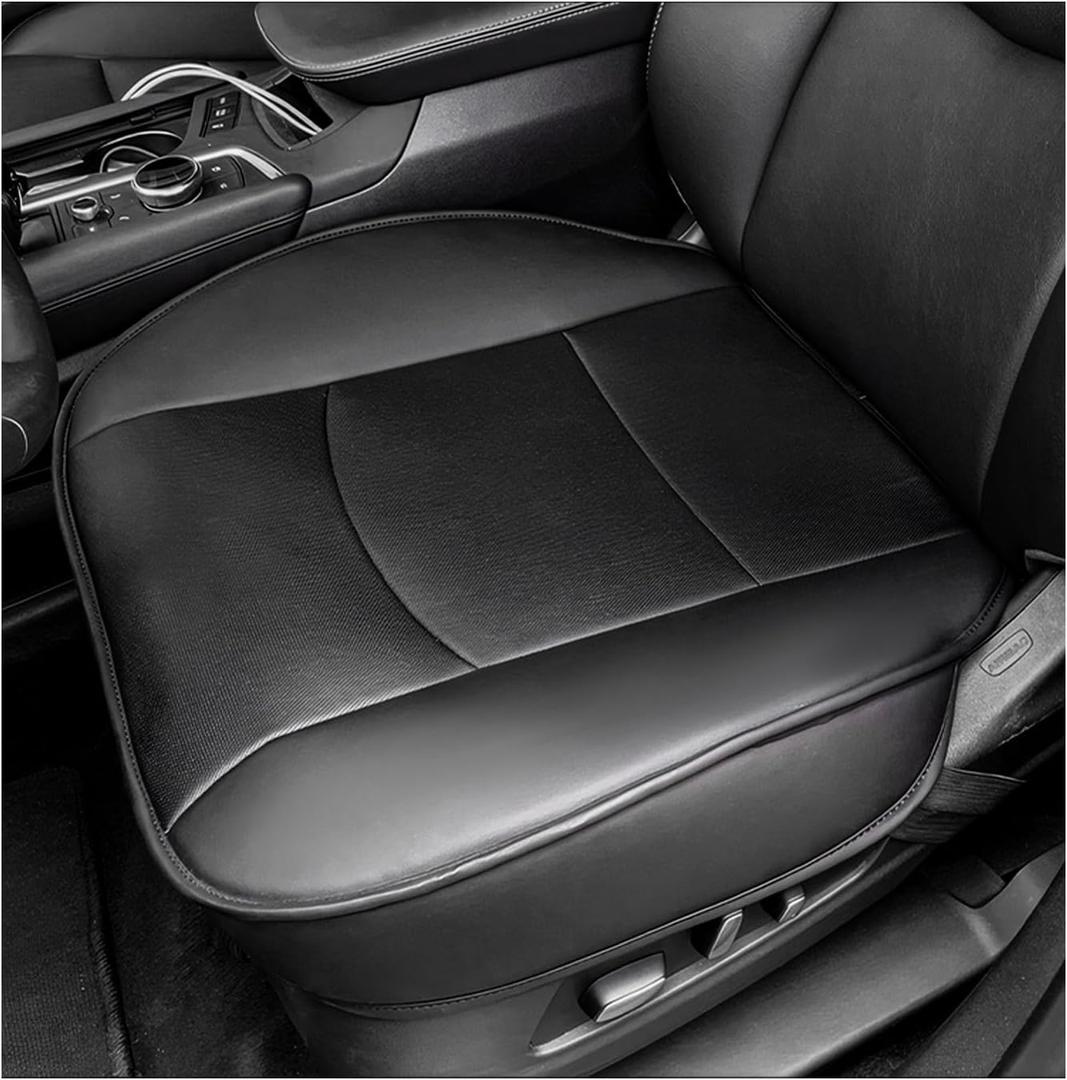 Car Seat Bottom Cover, Premium PU Leather Seat Protection Without Backrest, Front Bottom Seat Cushion Covers for Most Vehicles, Universal Interior Decor Car Accessories