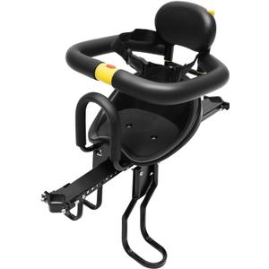 Kids Bicycle Seat, Adjustable Seat with Safety Foot Pedal Suitable Belt and Bike Seat for All Types Bicycles, 100kg Load-Bearing Capacity