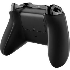 eXtremeRate Black Soft Touch Grip Back Panels, Comfortable Non-Slip Side Rails Handles, Game Improvement Replacement Parts for Xbox One X & S Controller (Model 1708) - Controller NOT Included