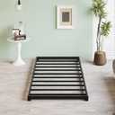 3 Inch Low Twin Bed Frames Heavy Duty Metal Platform, No Box Spring Needed, Easy Assembly Mattress Foundation, No Noise, Black