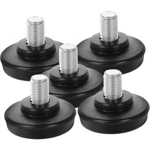 Hemoton 5pcs Heavy Duty Leveling Feet for Barber Chair Fixed Feet for Salon Chair Levelers Screw in Furniture Leveling Replacement Parts, 3.50X3.50X3.00CM