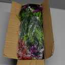 Grunyia 20Pcs Artificial Flowers for Outdoor UV Resistant & Waterproof, Realistic Fade-Proof Faux Greenery Shrubs Hanging Plants for Garden Porch Yard Lawn Patio Decorations (Vibrant Colors)