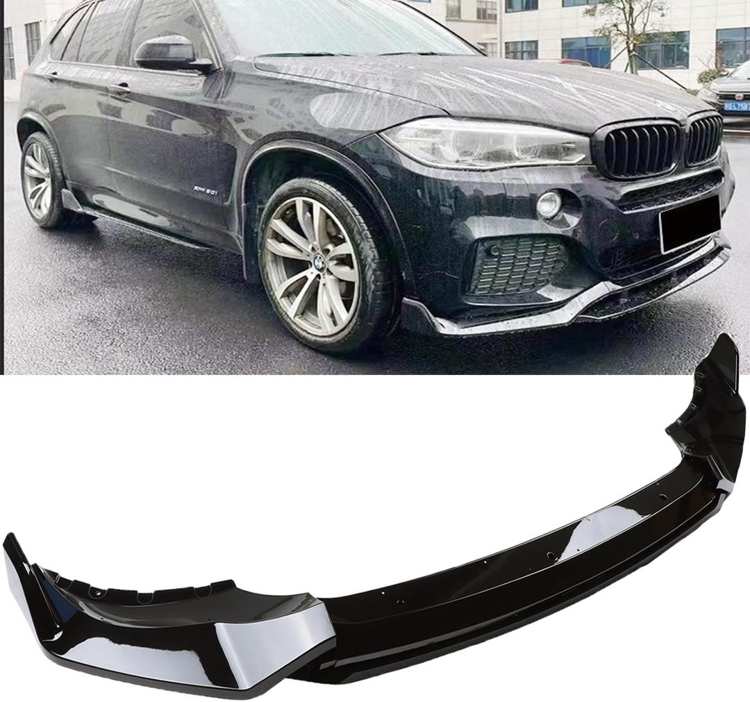 New Front Bumper Lip Compatible with BMW X5 G05 Darth Vader Front Lip 2019 2020 2021 2022 2023 2024 Body Kit-Gloss Black Sport Front Spoiler 4pcs