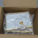 Treela 6 Pcs Pressed Flower Glass Picture Frames 6 x 4 Inch Brass Hanging Double Glass Frame Gold Floating Photo Frame Clear Horizontal Vertical Frames with Chain for Gallery Vintage Artwork Display