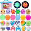 24 Pack Stress Balls, Squishy Balls, Squeeze Balls for Adults