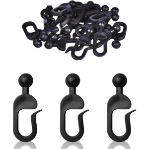 180Pack Gazebo Curtain Hooks, Plastic Hooks for Gazebo Curtains, for Tent and Outdoor Shade Home Hotel Mosquito Net Rail Mount