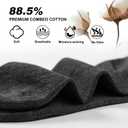 FITRELL 6 Pack Men's Athletic Running Ankle Socks Low Cut Cushioned Wicking Anti-Blister Breathable Sport Socks (Black, M)