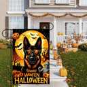 Halloween Garden Flag Double Sided 12x18 Flag Dog Flower Halloween Garden Flag German Shepherd With Sunglasses And Happy Woofen Halloween Flag Halloween Outdoor Decor Dog Lover Lawn Yard Banner