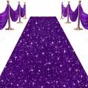 Purple Carpet Runner for Party Wedding Aisle Runners 2x15FT Sequin Aisle Runner for Wedding Ceremony Glitter Aisle Runner Rug Outdoor Carpet Runner for Wedding Bridal Shower Party Decorations