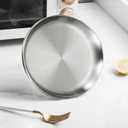 304 Stainless Steel Western Food Plate BBQ Dessert Fruit Buffet Plate,Silver