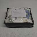 Botanical Comforter Queen Size Set  100% Cotton Fabric Shell, Navy Blue & Yellow Floral Bedding, Soft&Breathable All Season Down Alternative, Reversible, 3 Pcs (1 Comforter, 2 Pillow Shams)