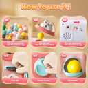 Skirfy Vending Machine Kids Toys Mini Claws Machine 12 Erasers Operated Gumball Prize Machine Maker Game Claws Machine Easter Game Sensory Toys Dolls GiftsPink