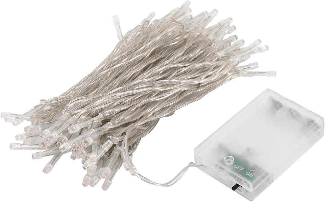 Emmliy Led String Lights for Decorative, 4.5V 4W DIY Ambient Light for Parties Weddings, Constant Brightness and Flicker Two Modes, Battery Powered, IP44 Waterproof (Multicolor) (Red, Yellow, Blue, Green)