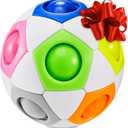 CUBIDI Original Rainbow Puzzle Ball I Brain Teasers for Kids Ages 6-10 I for Boys and Girls 6+ Years, Cool Travel Toy for Children, Fidget Ball, 3D Puzzle Toy