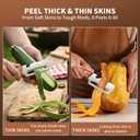 2 Pack Multifunctional Vegetable Peeler,Stainless Steel Peeler with Wooden Handle& Bottle Opener, 2 in 1 Vegetable Peeler for Kitchen, Zero Snag Wooden Kitchen Tool for Potato, Apple)