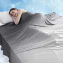 LUXEAR Gradient Cooling Blanket, Double-Sided Q-Max>0.5 Arc-Chill Summer Cold Blanket for Bed Sofa Chair Travel, Absords Heat to Keep Body Cool for Hot Sleeper & Night Sweats Adult Kids - Throw Gray
