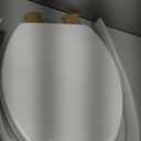 Elongated White Toilet Seat Natural Wood Toilet Seat with Zinc Alloy Hinges, Easy to Install also Easy to Clean, Scratch Resistant by Angol Shiold (Elongated, White)