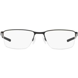 Oakley Mens Ox3218 Socket 5.5 Rectangular Prescription Eyewear Frames, Polished Black/Demo Lens, 54 mm