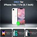 jaroco Magnetic for iPhone 17e Case& iPhone 16e Case, [Compatible with MagSafe][Military Grade Drop Protection][Heavy Duty Protection][Non-Slip][Shockproof] 2-Layer Bumper Phone Case 6.1''-Rose