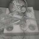 cenzoz 5-Lights Modern Pendant Lights for Kitchen Island LED Dimmable Chandelier Crystal Glam Ceiling Pendant Lighting for Dining Room Hallway Bedroom Lamp Brushed Nickel (Silver)