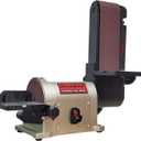 BUCKTOOL Bench Belt Disc Sander for Woodworking,4x36" Belt,6" Disc,5A | Bench Sander with 3/4HP Direct Drive,2161FPM,3450RPM,Miter Gauge，Quick Belt Change for Bevel,Contour Sanding