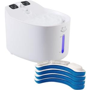 Cordless cat Water Dispenser, 2.2L pet Water Dispenser, Battery Powered, Indoor Rechargeable cat Water Dispenser with Motion Sensor, Ultra-Silent Water Pump, ABS Material BPA Free